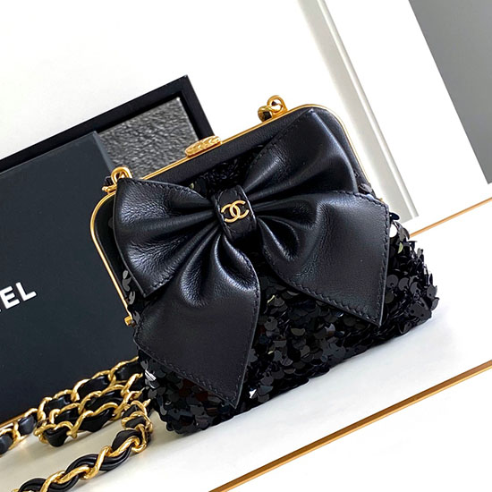 Chanel Mini Sequins Clutch With Chain AP4028