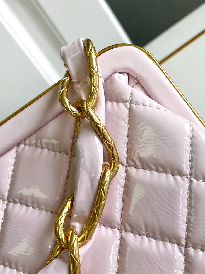 Chanel Small Shiny Lambskin With Chain AP4027 Pink