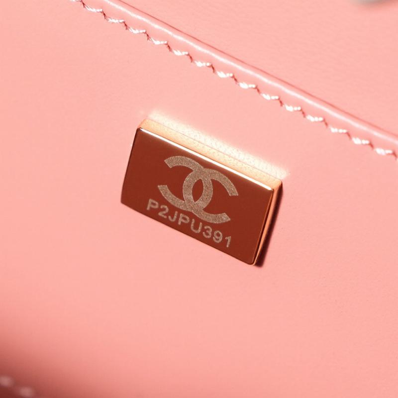 Chanle Lambskin Vanity Case AS25 Pink