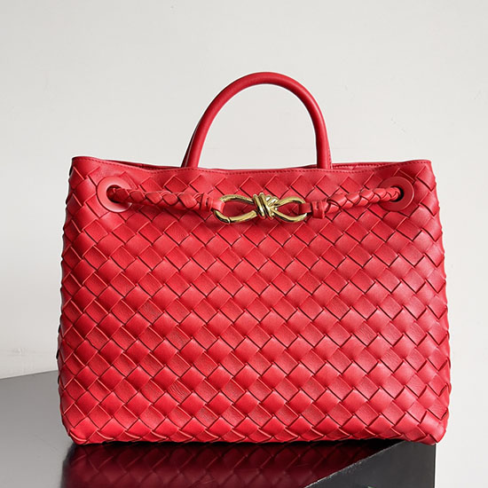 Bottega Veneta Medium Andiamo Tote Bag B743572 Red