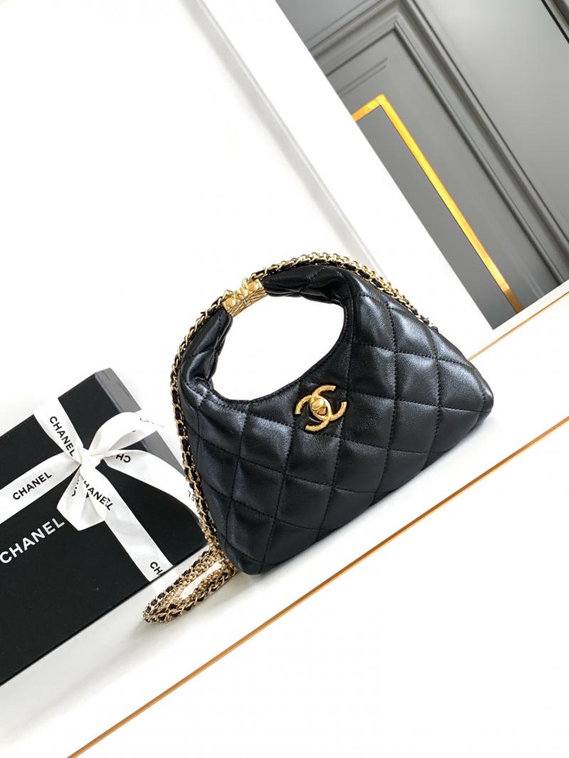 Chanel Chain Hobo Bag Black AS4966