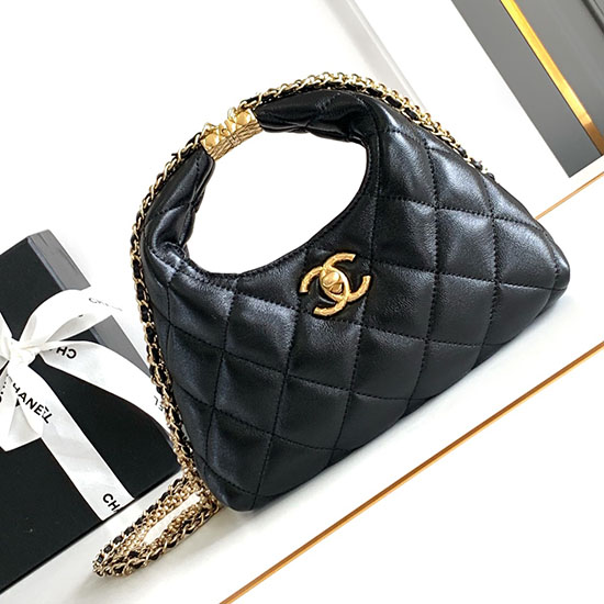 Chanel Chain Hobo Bag Black AS4966