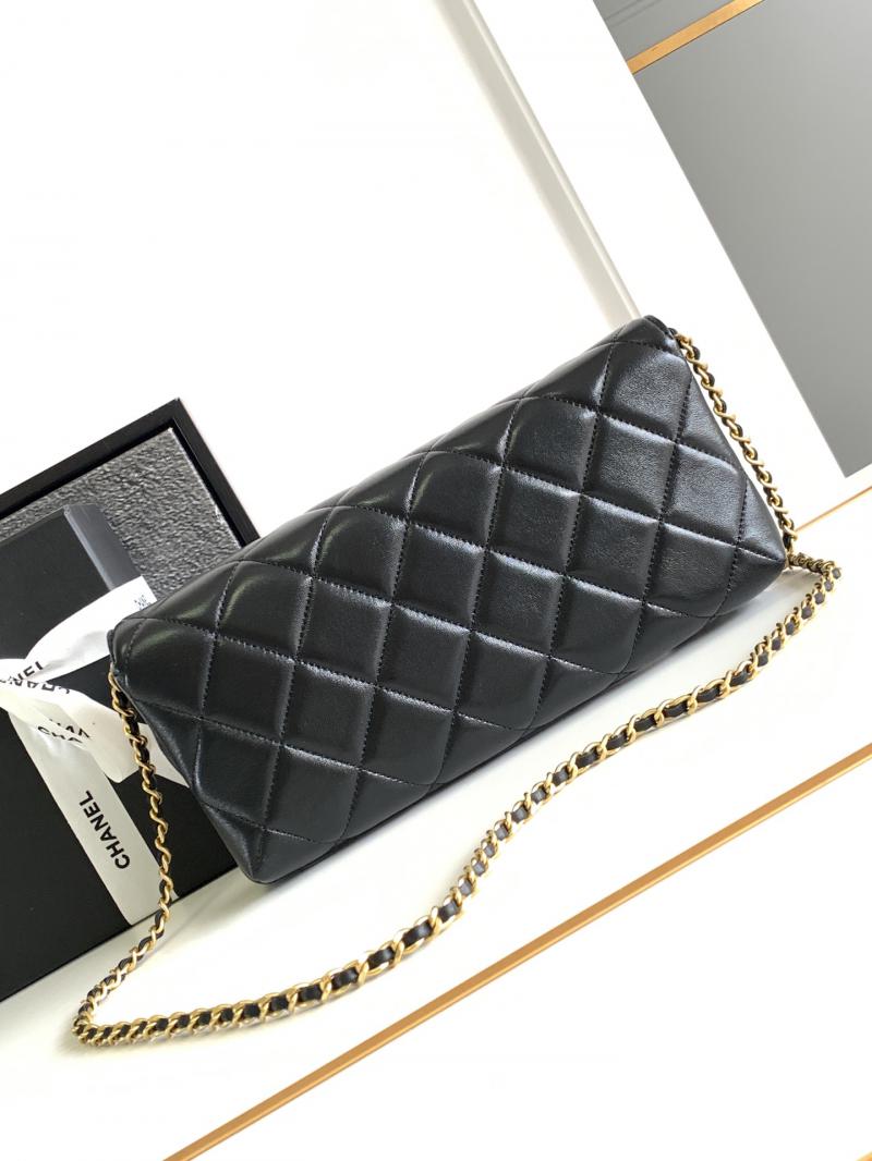 Chanel Lambskin Shoulder Bag AS2713 Black