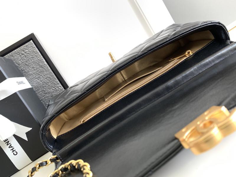 Chanel Lambskin Shoulder Bag AS2713 Black