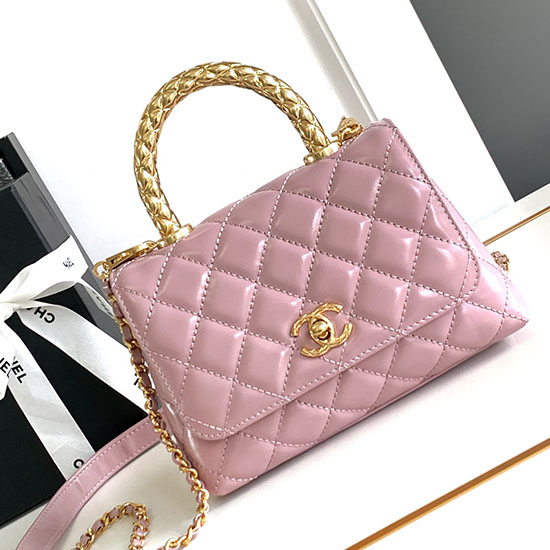 Chanel Mini Coco Handle Bag AS2215 Pink