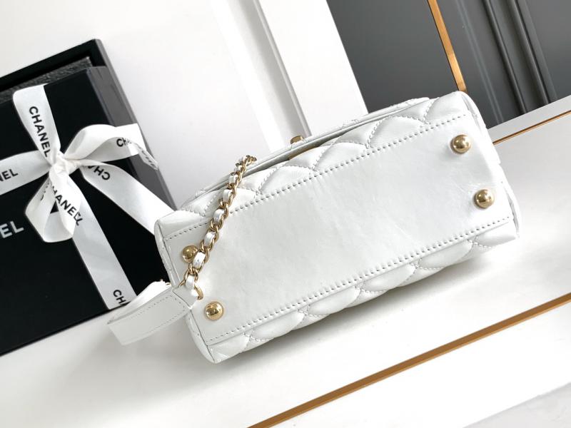 Chanel Mini Coco Handle Bag AS2215 White