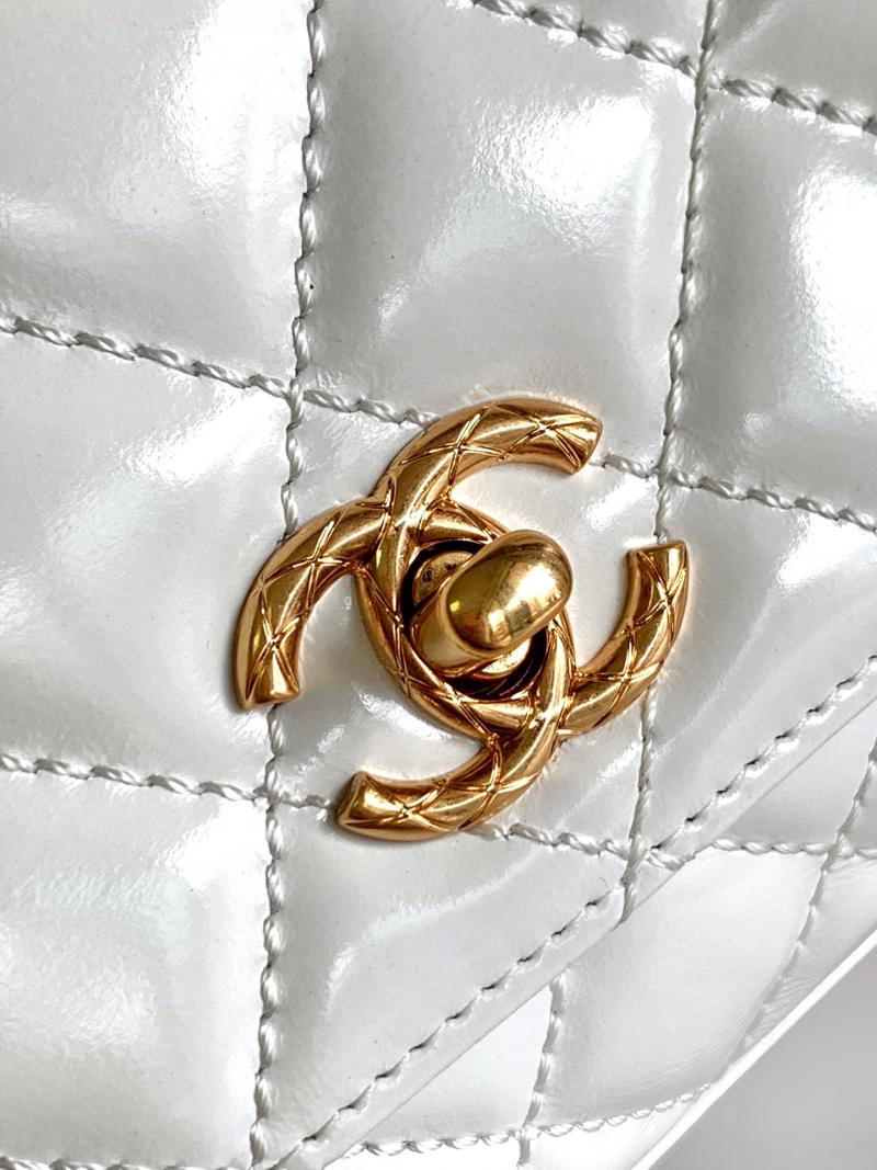 Chanel Mini Coco Handle Bag AS2215 White