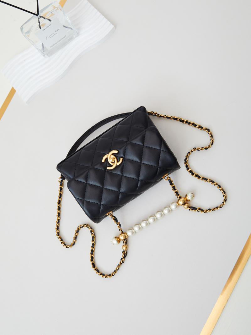 Chanel Mini Flap Bag with Top Handle AS5001 Black