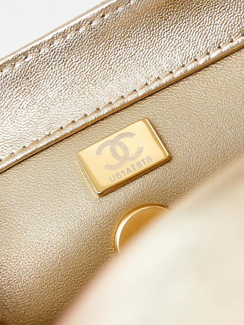 Chanel Mini Flap Bag with Top Handle AS5001 Gold