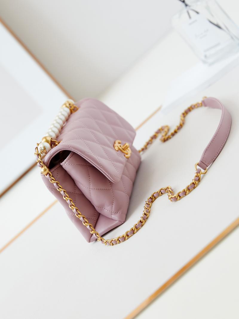 Chanel Mini Flap Bag with Top Handle AS5001 Pink