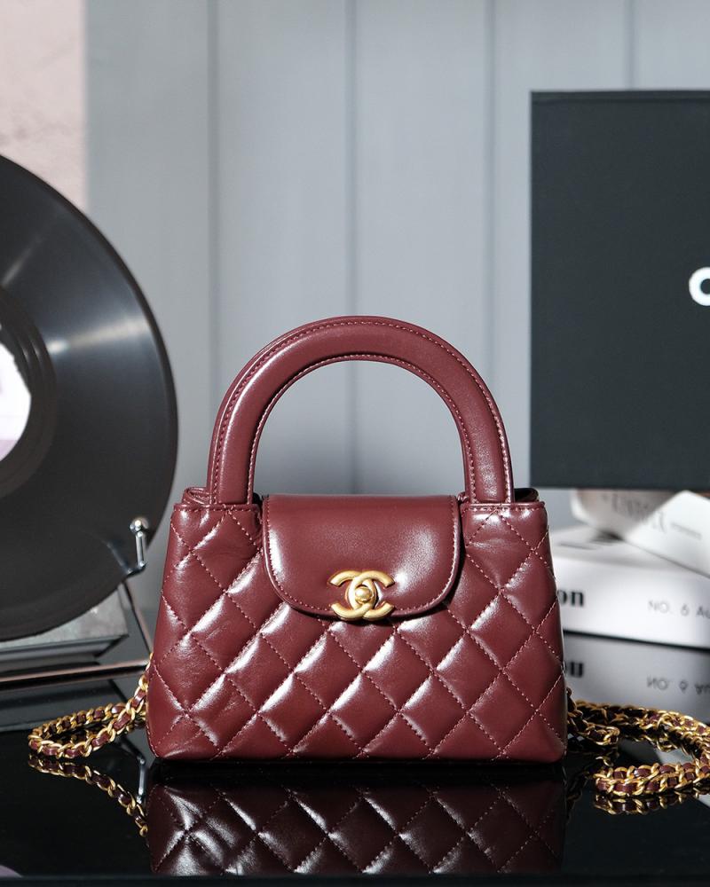 Chanel Mini Kelly Shopping Bag AS4416 Burgundy