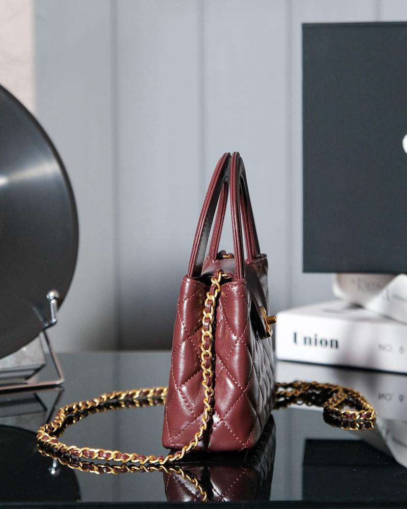 Chanel Mini Kelly Shopping Bag AS4416 Burgundy