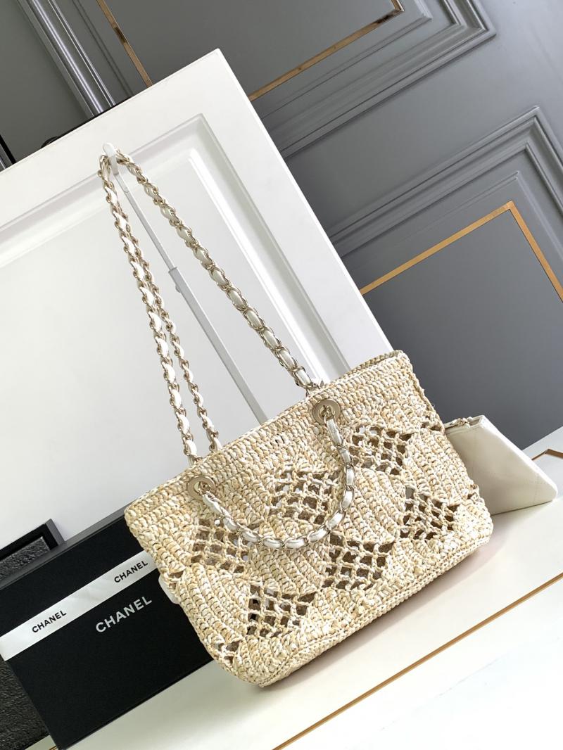 Chanel Raffia Small Tote AS4714 Beige