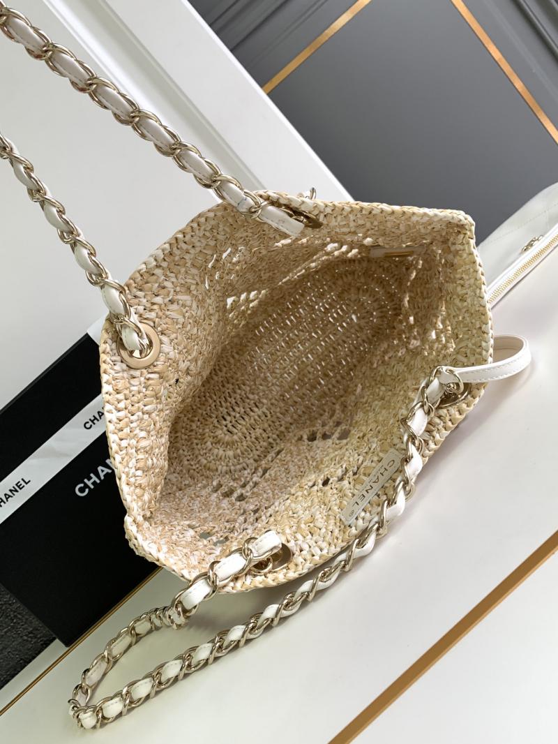 Chanel Raffia Small Tote AS4714 Beige