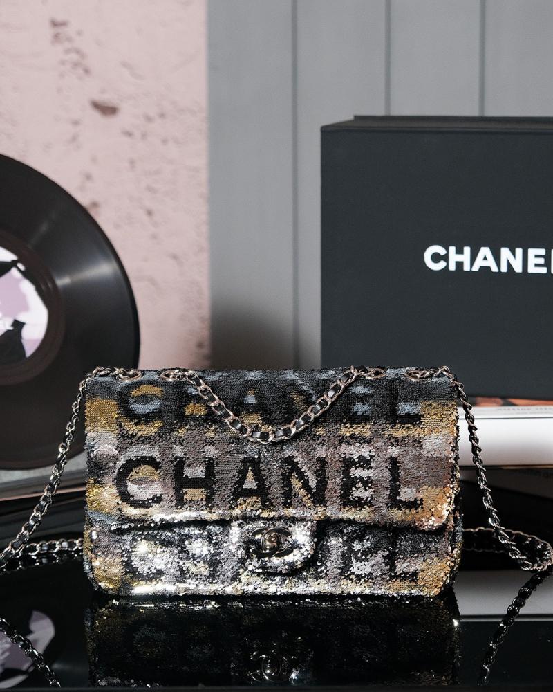 Chanel Sequins Medium Flap Evening Bag CF25