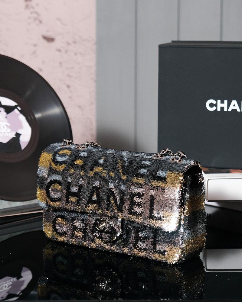 Chanel Sequins Medium Flap Evening Bag CF25