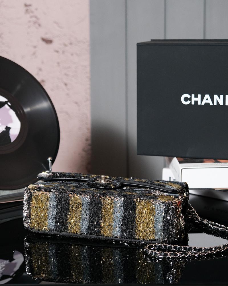 Chanel Sequins Medium Flap Evening Bag CF25