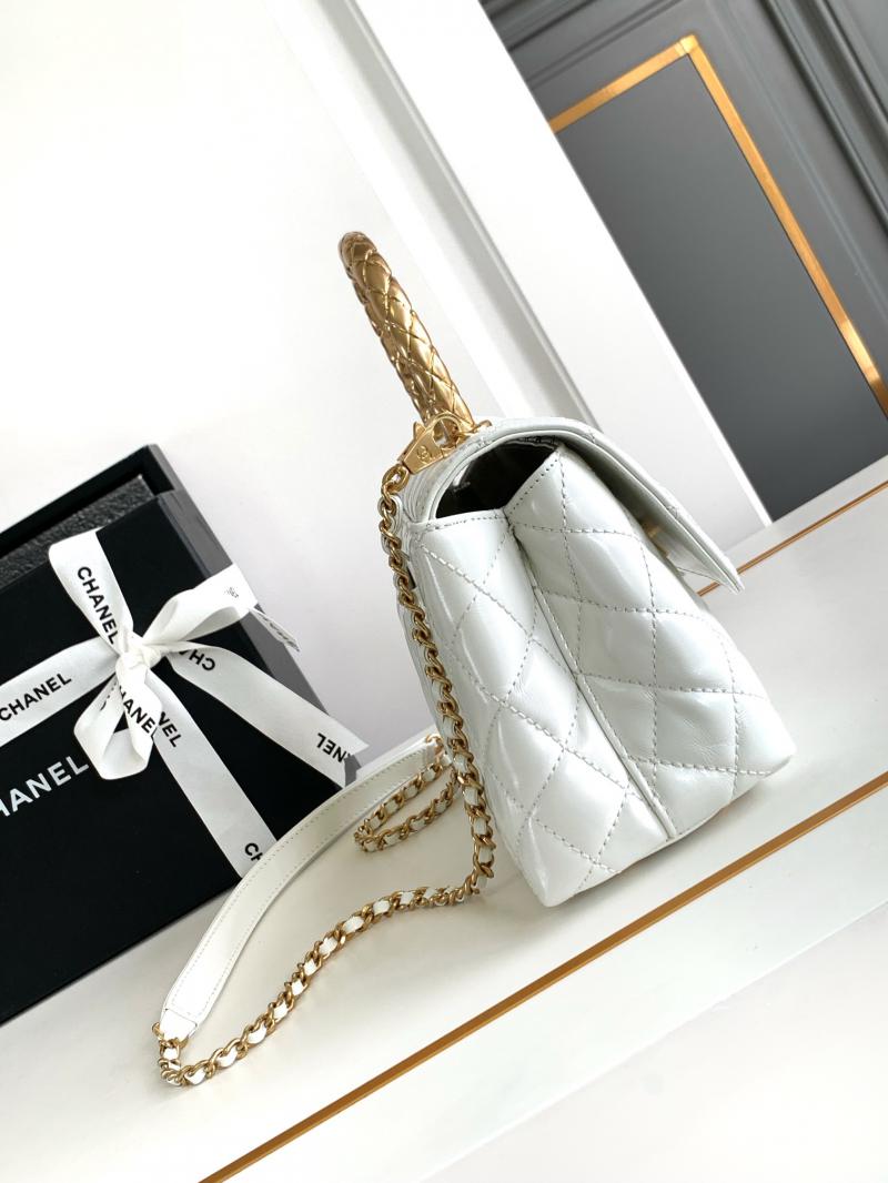 Chanel Small Coco Handle Bag A92990 White