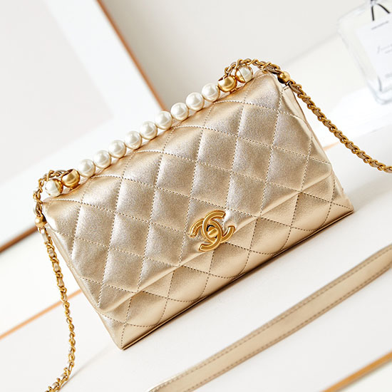 Chanel Small Flap Bag with Top Handle AS4997 Gold