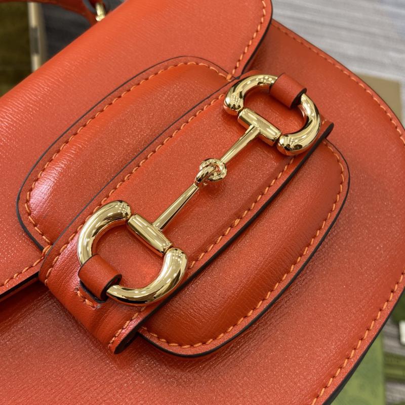 Gucci Horsebit 1955 Leather Mini Top Handle Bag 781387 Orange