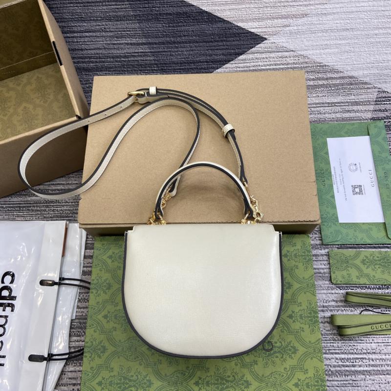 Gucci Horsebit 1955 Leather Mini Top Handle Bag 781387 White