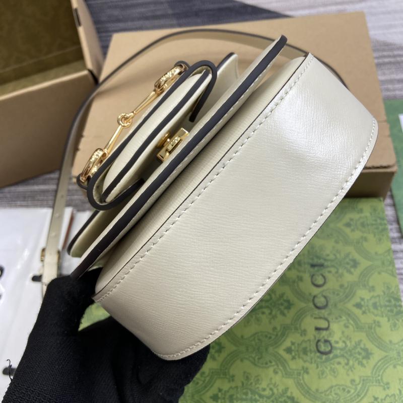 Gucci Horsebit 1955 Leather Mini Top Handle Bag 781387 White