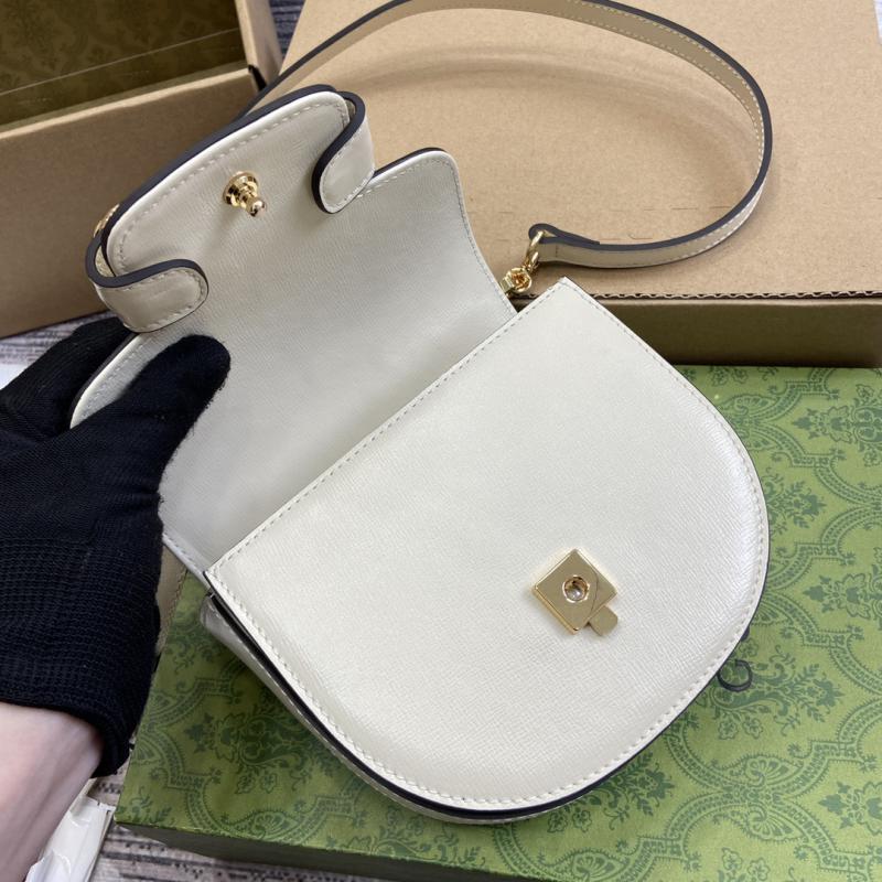 Gucci Horsebit 1955 Leather Mini Top Handle Bag 781387 White