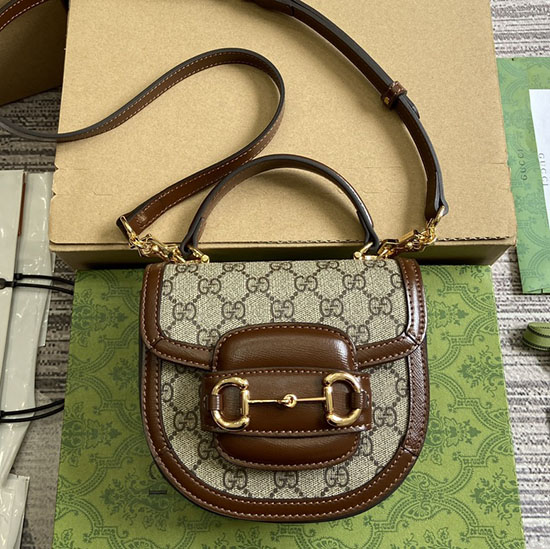 Gucci Horsebit 1955 Mini Top Handle Bag Beige 781387