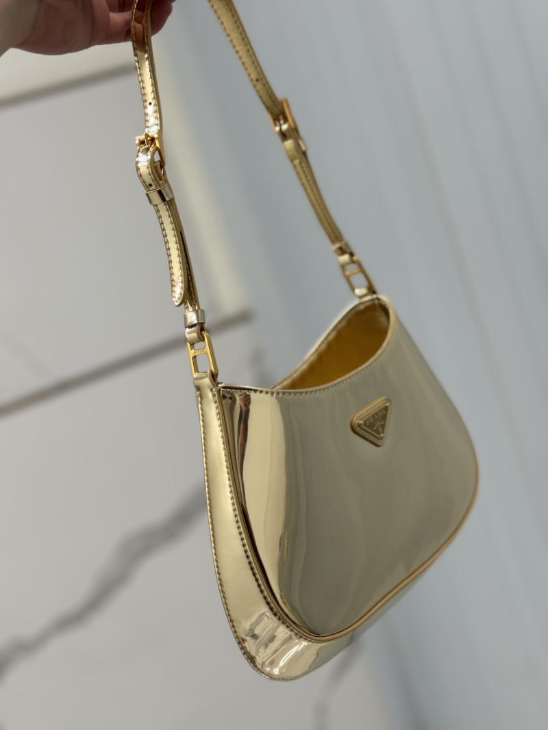 Prada Cleo brushed leather shoulder bag Gold 1BC169