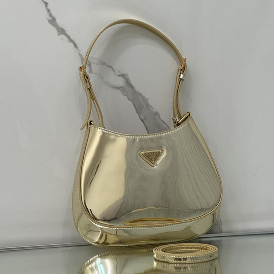 Prada Cleo brushed leather shoulder bag Gold 1BC169