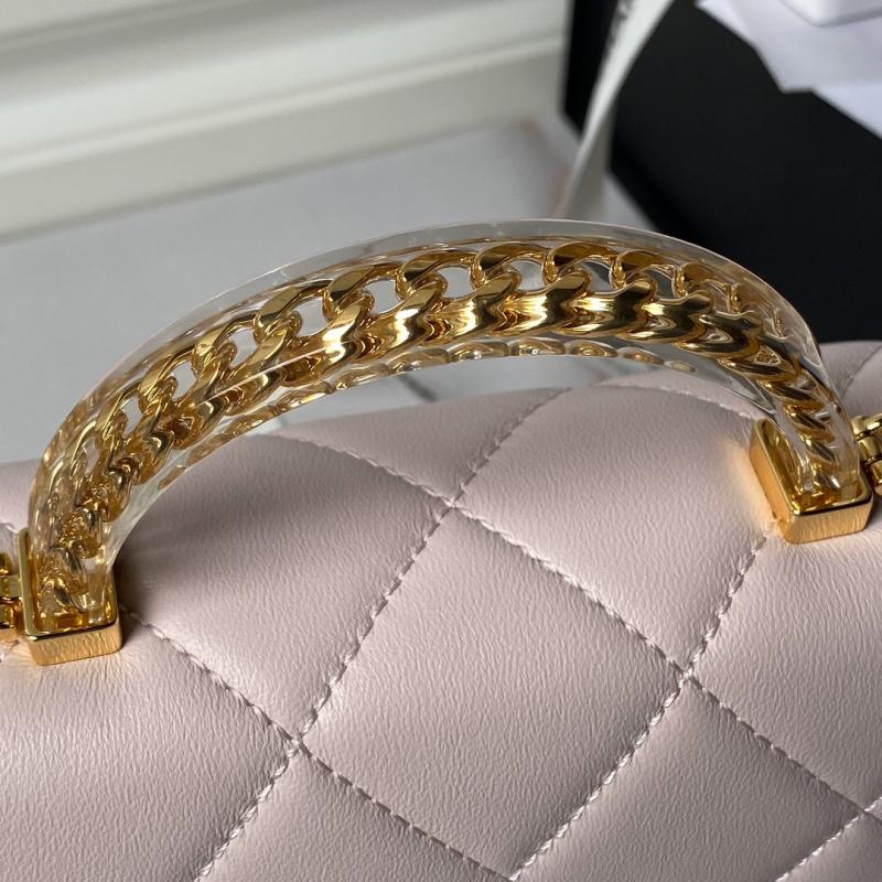 Small Chanel Flap Bag with Top Handle AS4848 Pink