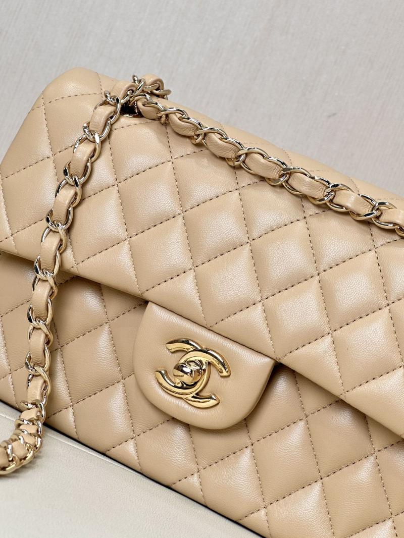 Small Chanel Lambskin Flap Bag A01117 Beige