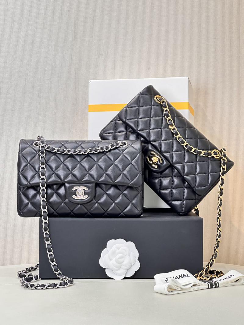 Small Chanel Lambskin Flap Bag A01117 Black