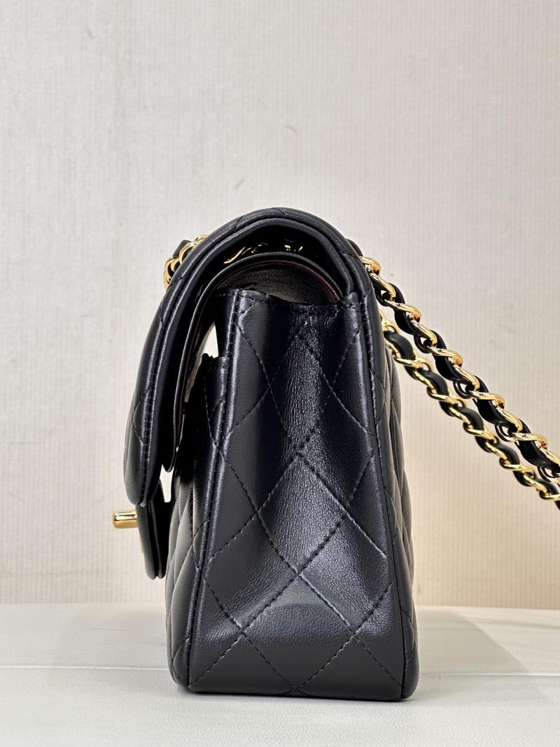 Small Chanel Lambskin Flap Bag A01117 Black