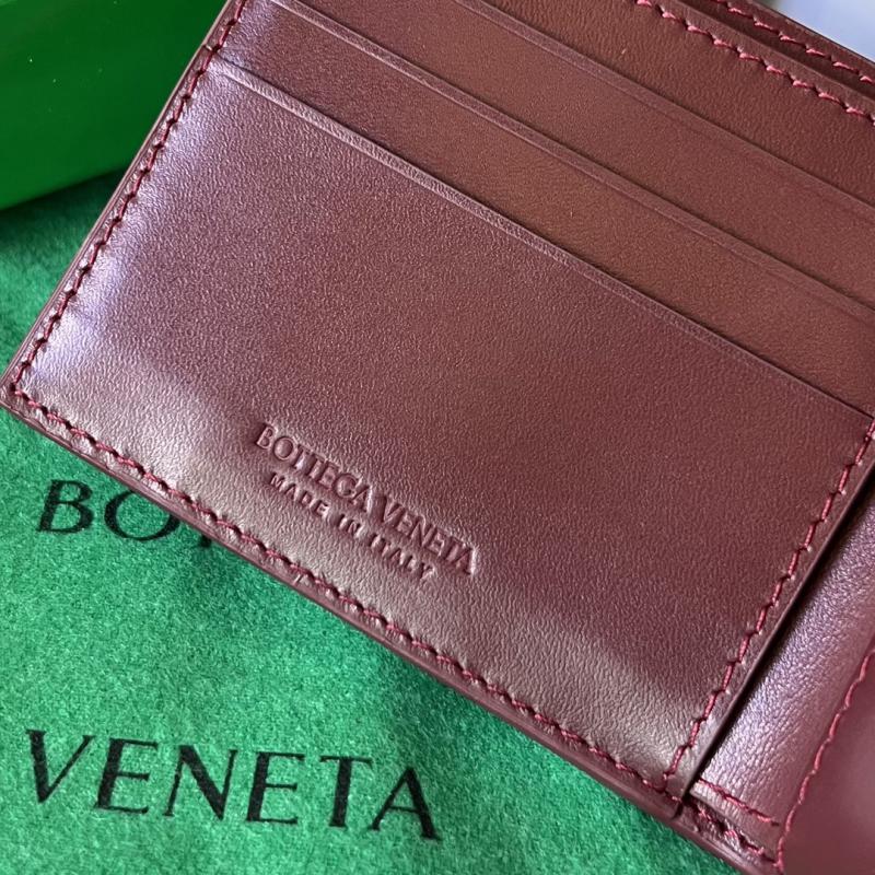 Bottega Veneta Cassette Bi-Fold Wallet 649603 Burgundy