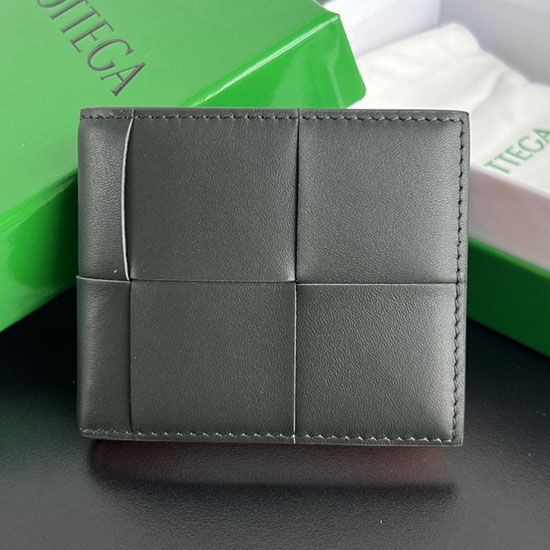 Bottega Veneta Cassette Bi-Fold Wallet 649603 Dark green