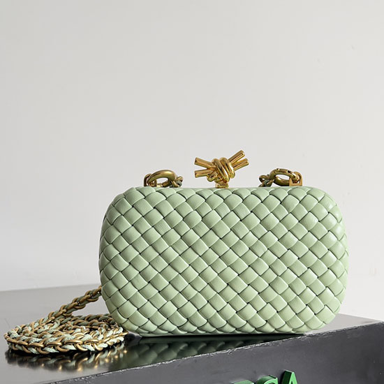 Bottega Veneta Knot With Chain 776662 Fresh Mint