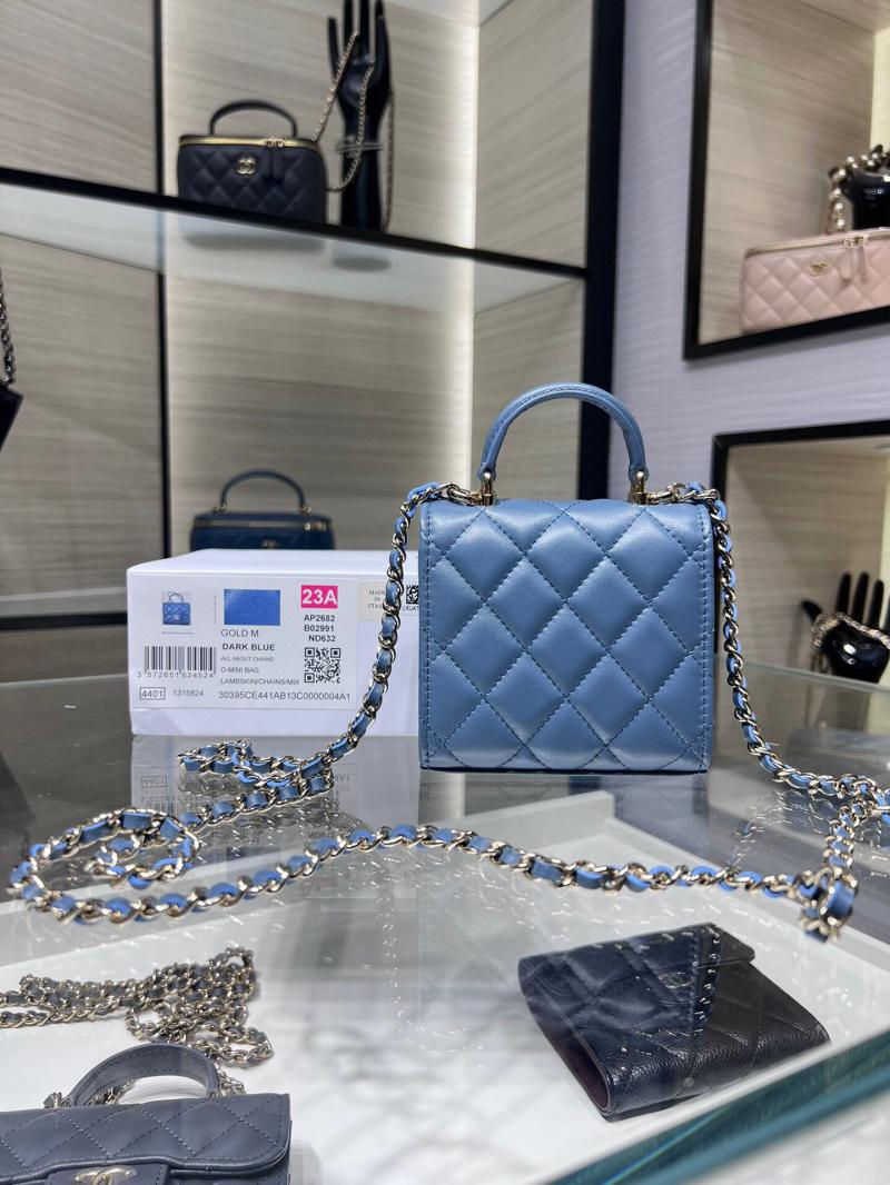 Chanel Clutch With Chain Black AP2682 Blue