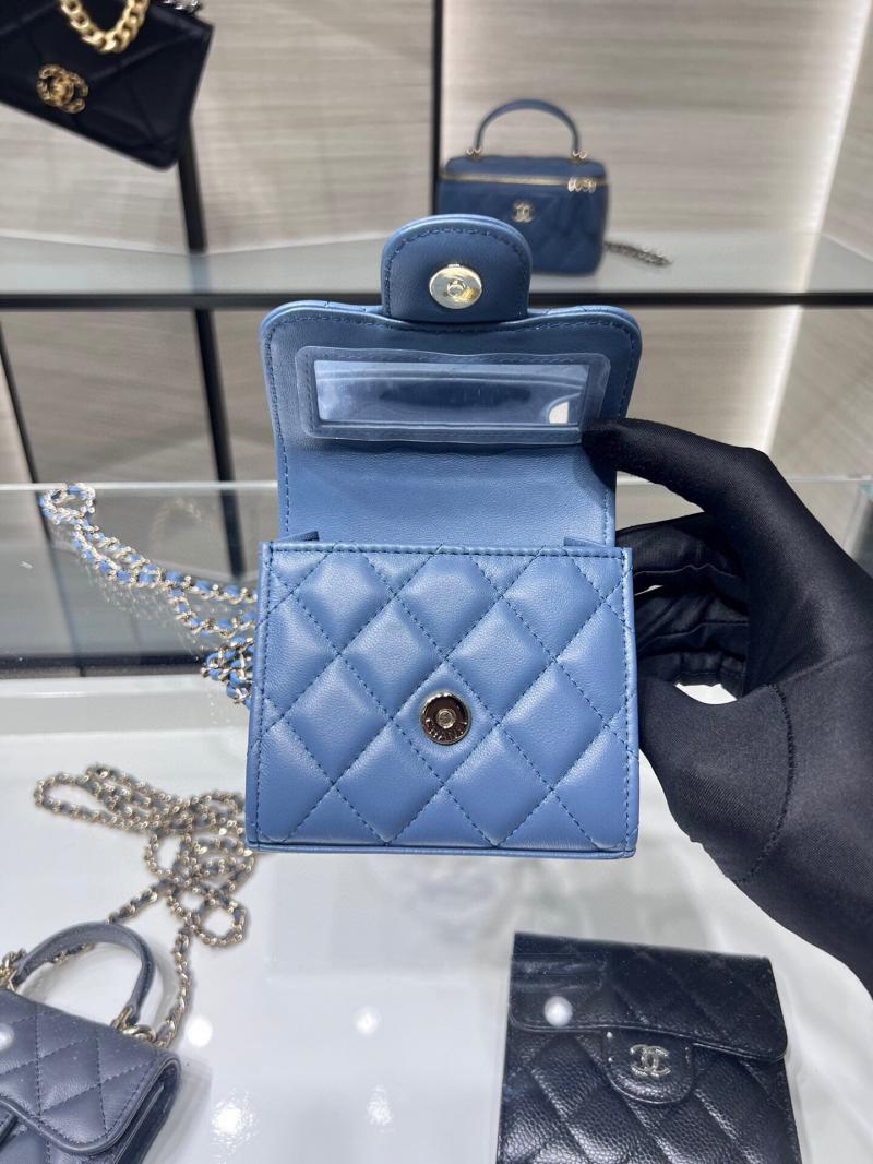 Chanel Clutch With Chain Black AP2682 Blue