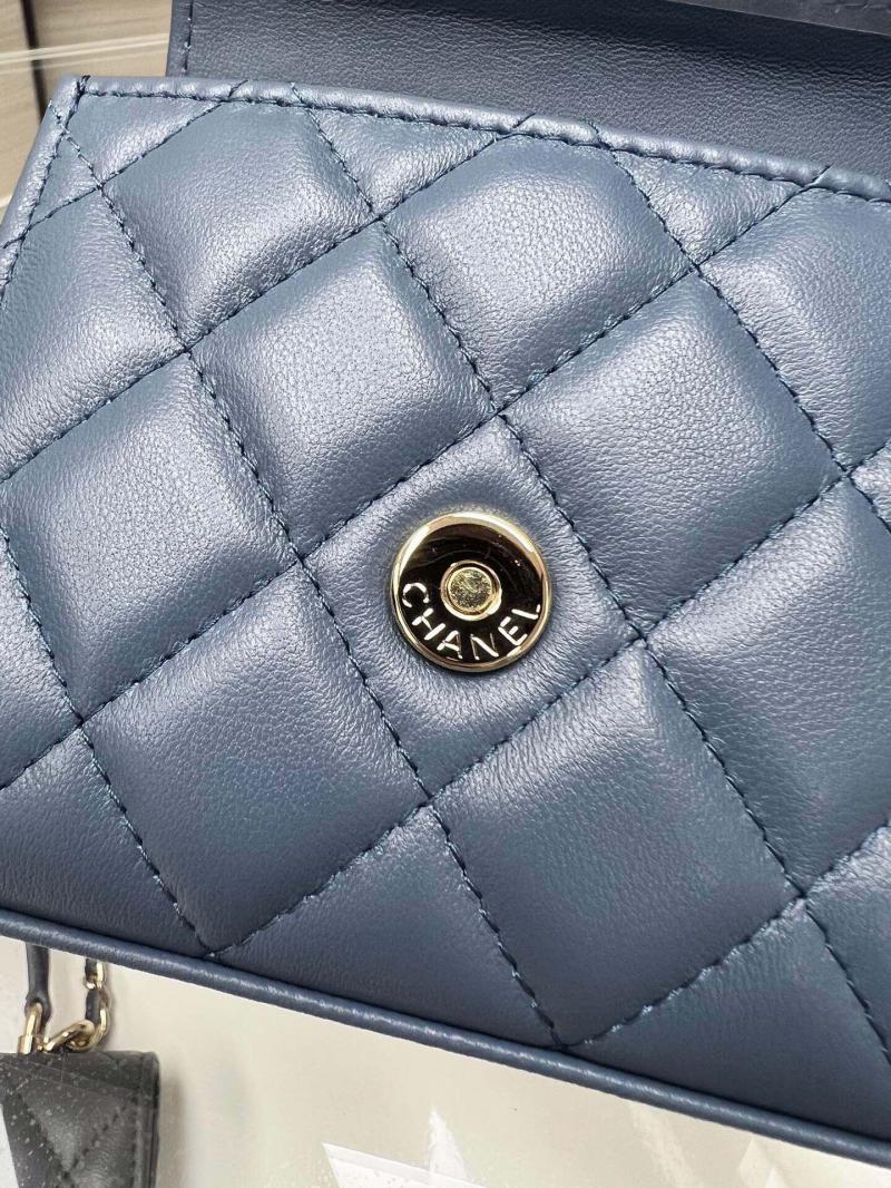 Chanel Clutch With Chain Black AP2682 Blue