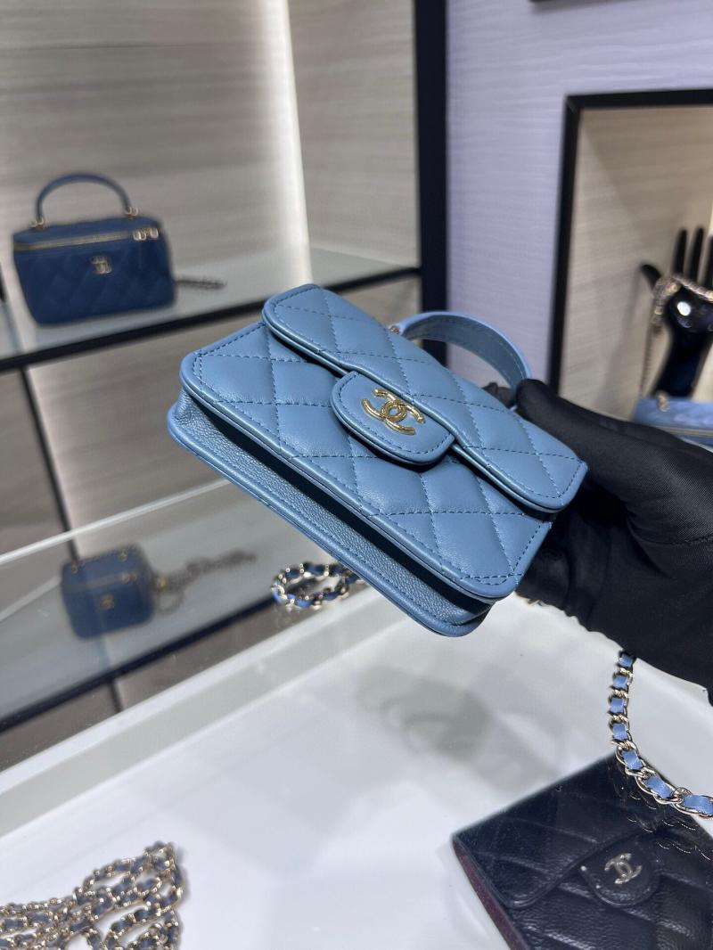 Chanel Flap Coin Purse With Chain AP2200 Blue