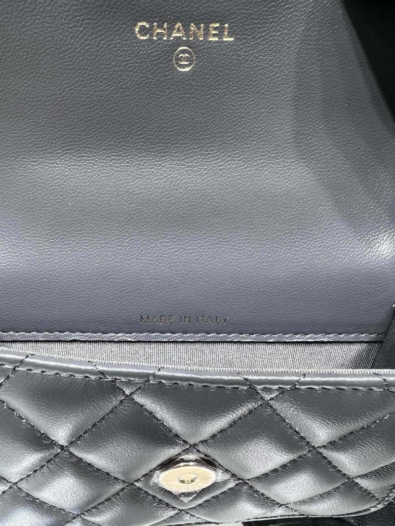 Chanel Flap Coin Purse With Chain AP2200 Grey