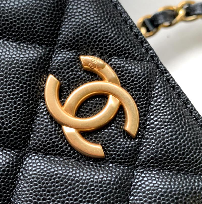 Chanel Grained Calfskin Shopping Bag Black AS4846