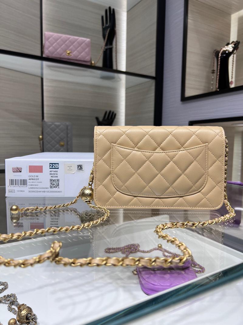 Chanel Lambskin WOC Chain Wallet AP1450 Beige