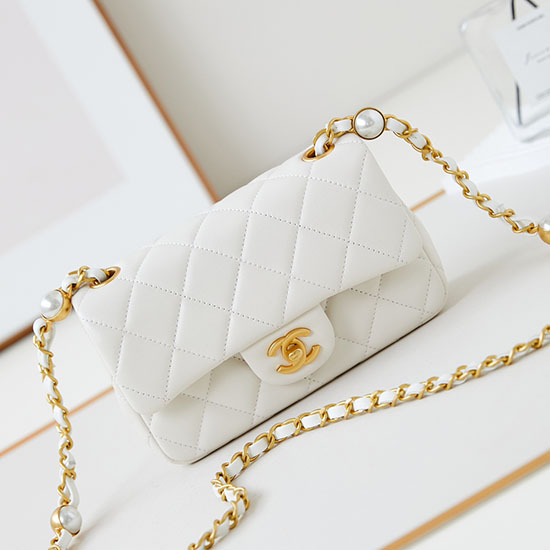 Chanel Mini Flap Bag AS4947 White