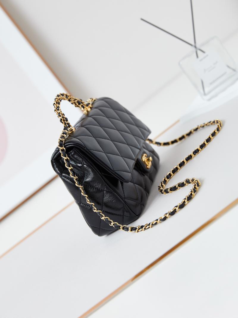 Chanel Mini Flap Bag With Top Handle AS5043 Black