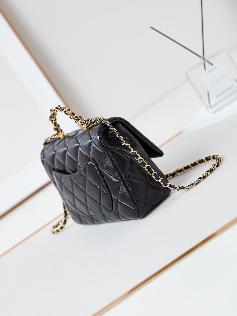 Chanel Mini Flap Bag With Top Handle AS5043 Black