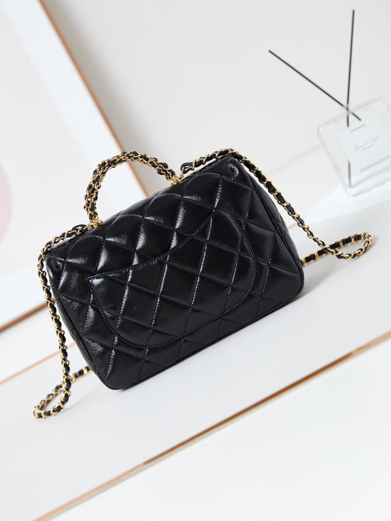 Chanel Mini Flap Bag With Top Handle AS5043 Black