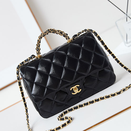 Chanel Mini Flap Bag With Top Handle AS5043 Black