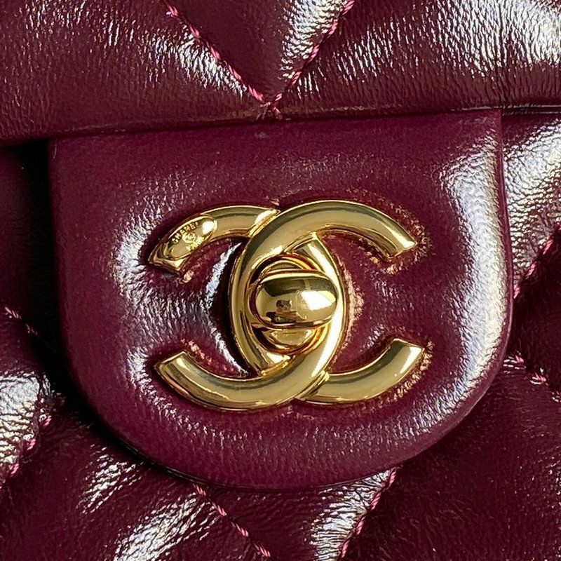 Chanel Mini Flap Bag With Top Handle AS5043 Burgundy